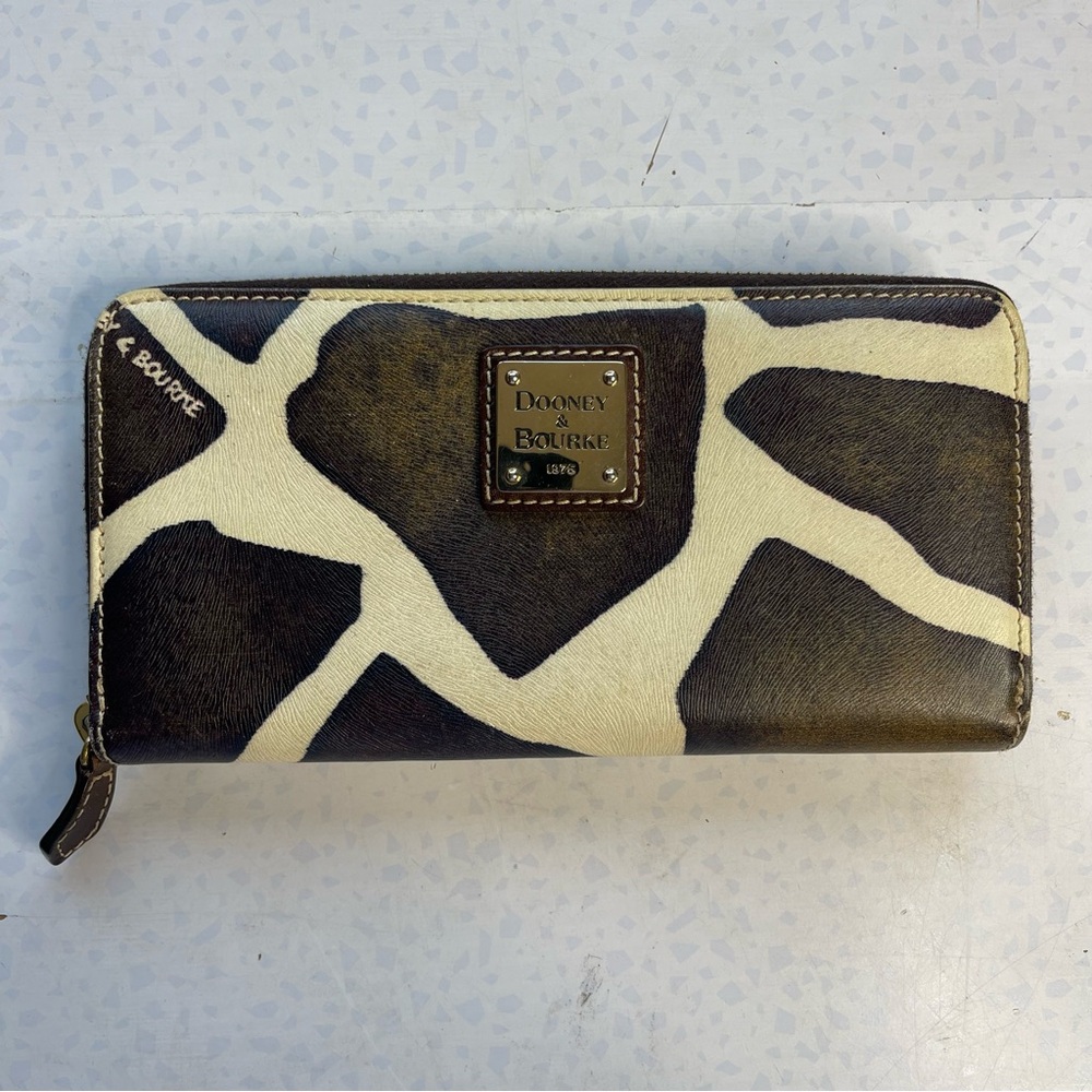 Dooney & Bourke Brown and Cream Wallet